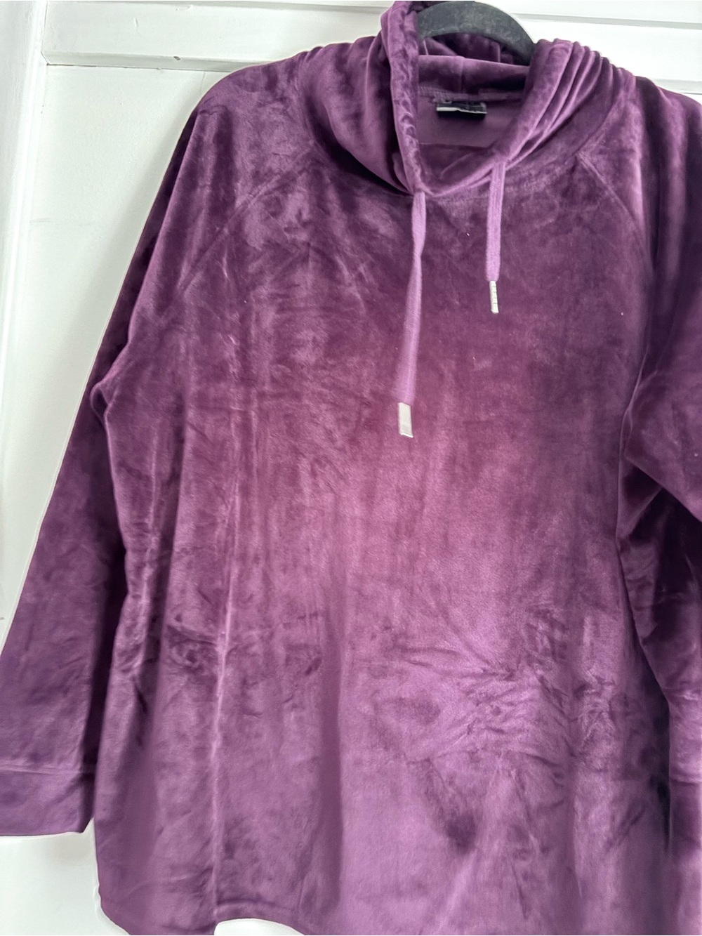 32 Degrees Plush Cowl Neck Sweater - Purple
